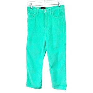 Levi's New Ribcage Straight Ankle Corduroy Jeans Teal womens 28x27 Bright Spring